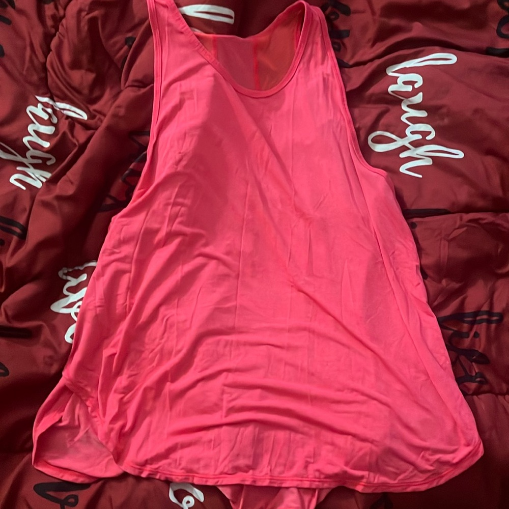 Neon pink tank top